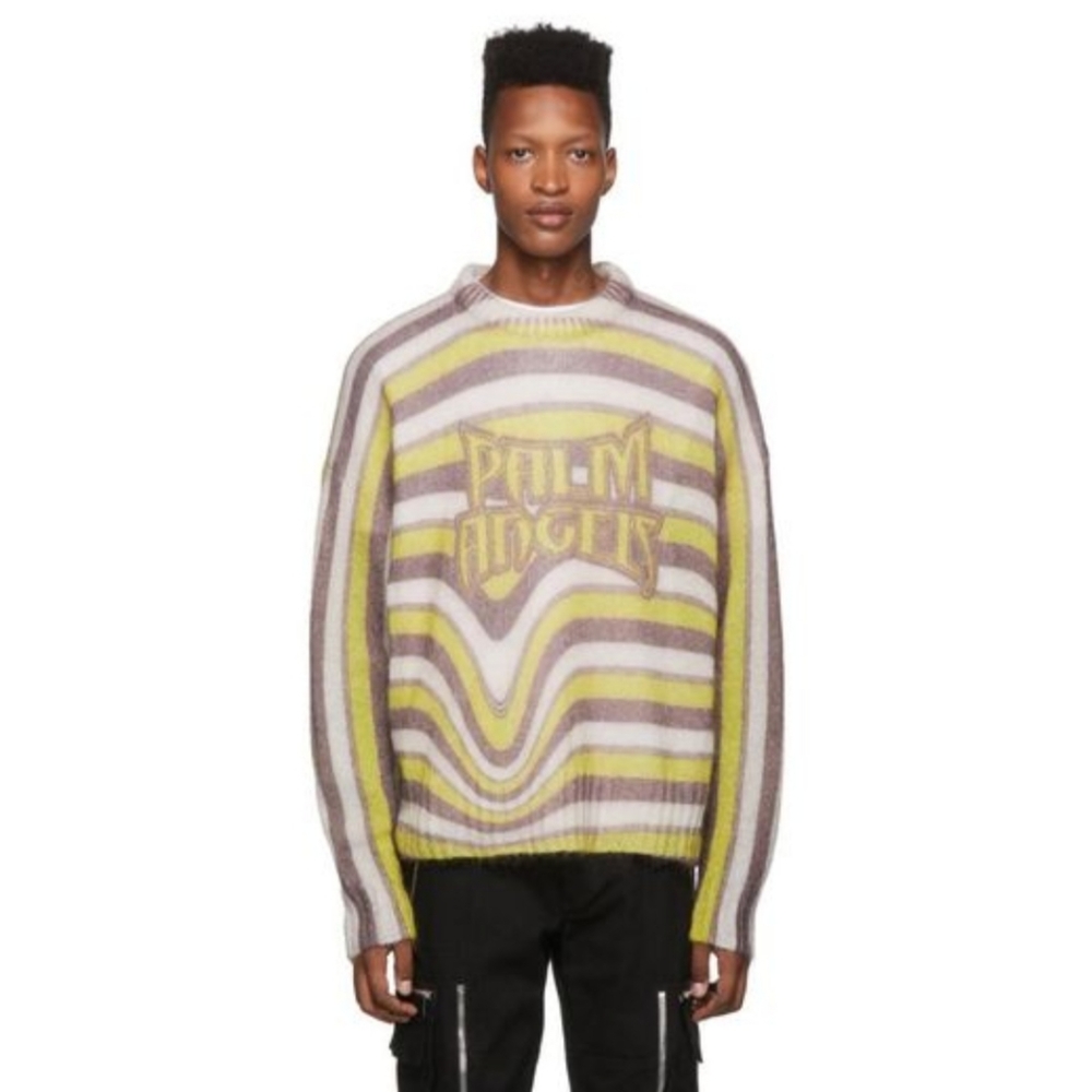 Palm Angels Melted Stripe Mohair Sweater